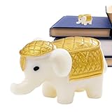 Décoration : Statue éléphant décorative pour la maison, fabriquée en résine haute densité résistante à l'usure. Son design résiste au ternissement et aux décolorations, une beauté . Un nettoyage léger préserve son éclat. Parfaite pour embellir un salon ou une chambre, elle garde une forme stable même après une utilisation prolongée et ajoute une touche d'élégance à tout espace.