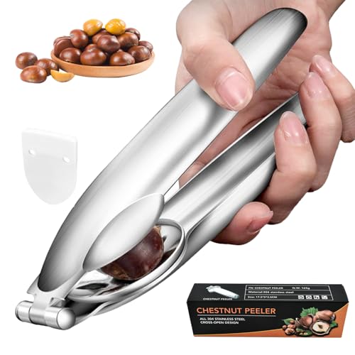 Abridor Castañas Acero Inoxidable, Cascanueces de Nueces para Castañas, Chestnut Cutter Opener, Abridor Castañas, Cortador de Castañas, 430 Cascanueces Acero Inoxidable