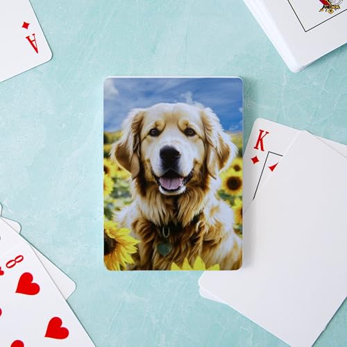 Naipes Póker tamaño estándar con diseño Golden Retriever miniatura 3