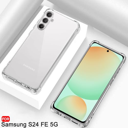 Image of TheGiftKart Transparent Crystal Clear Back Cover Case for Samsung Galaxy S24 FE 5G | Shockproof Soft TPU Case | Cushioned Edges for Ultimate Protection Back Cover Case (TPU, Transparent)