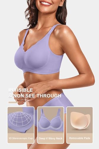 Image of Vertvie Seamless Jelly Bra No Underwire Supportive Bralette