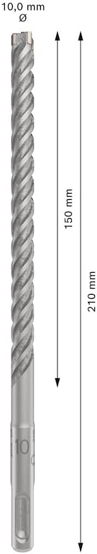 Bosch 1x PRO SDS plus-5X Crusher Drilling Bit (Equipped Concrete, Concrete, Ø 10.00 mm, Professional Accessory Crusher Drilling)
