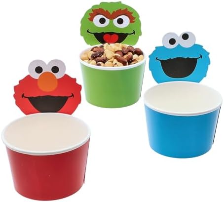 Fun Express 3 3/4" x 5 3/4" Sesame Street Party Characters Disposable Treat Cups - 12 count image 2