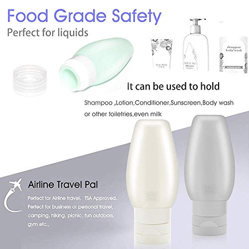 image for TAPBULL Travel Bottles TSA Approved, 3oz Leak Proof BPA Free Silicone 