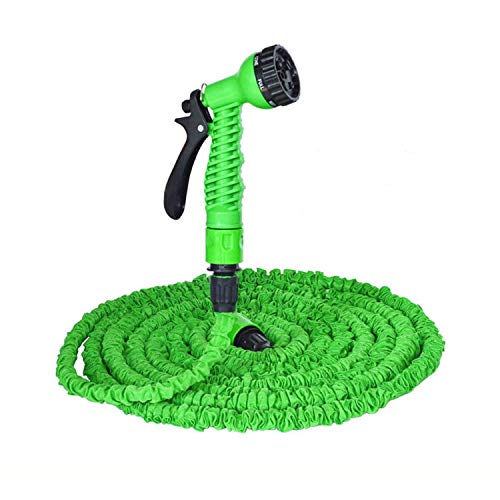 PENVEAT 7 in 1 pistola a spruzzo 25 – 61 m in lattice tubo da giardino espandibile tubo magico tubo flessibile per tubi da giardino auto plastica blu tubo da giardino, 45,7 m, colore: Verde