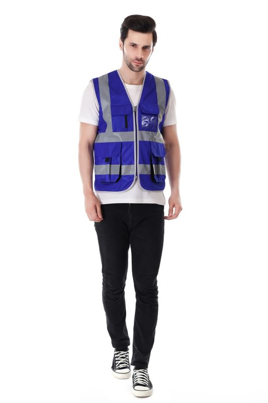 EVION Reflective Safety Jacket Unisex Used For Police, For Cycling For Ladies, Engineers, construction workers,For Aviation staff_XXX-Large_ROYAL BLUE (B0DDGWM5Y5) Amazon Price History, Amazon Price Tracker