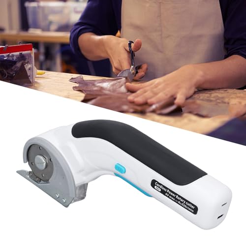 Tesoura Elétrica Portátil, Tesoura Elétrica Sem Fio 4V Com Lâminas, Bateria de Lítio, Caixa de Armaz