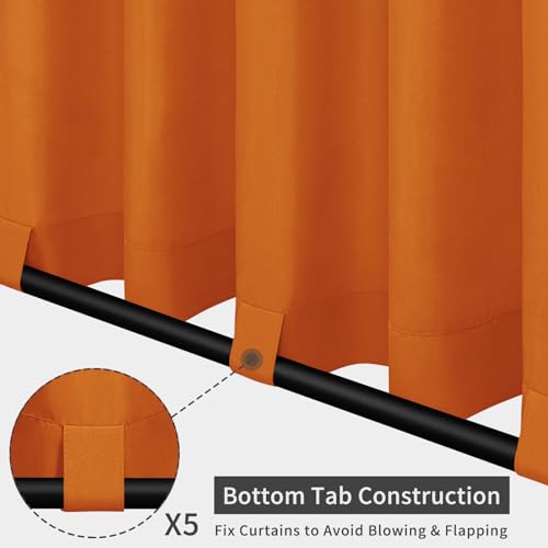 Easy-Going Outdoor Patio Curtains 2 Panels, 110x96 inch, Orange by Easy-Going - Used condition - Image 3