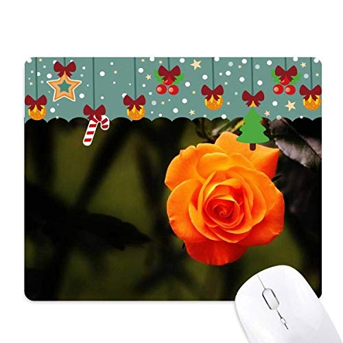 Tapis de souris orange vert foncé feuilles tapis de jeu en caoutchouc bureau