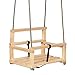 Columpio de Madera para niños Mayores de 36 Meses con Barrera de Seguridad y Correa