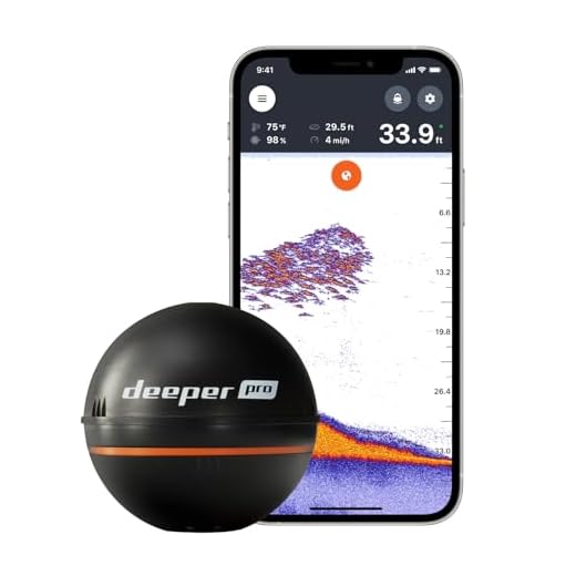 Deeper PRO Smart Sonar Castable and Portable Smart Sonar WiFi Fish Finder for Kayaks and Boats on Shore Ice Fishing Fish Finder