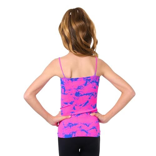 Girls Tie Dye Full Cami Tank Top – Tank Tops for Girls and Teens Soft Stretch Tie Dye Shirt One Size Ages 7-103