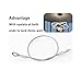 bskkw 6Pcs 5mm ID 1.5mm x 20cm Stainless Steel Security Tether Cable, Wire Rope with Loop Ends, Safety Lanyard for Tool Equipment Gate Lock Outdoor Use