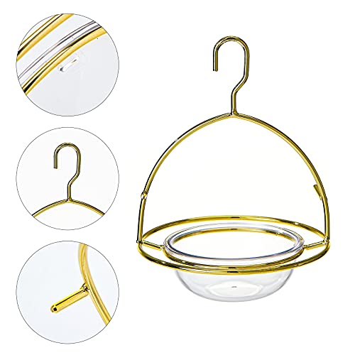 Hanizi Metal Hanging Oriole Bird Feeder With Fruit Holder Removable Drink Plasic For Garden Patio Outside thumb #3