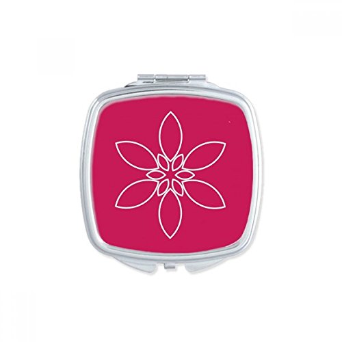 Miroir de maquillage compact carré au motif fleur de pétale coloré - 2