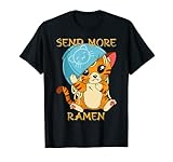 Cute Anime Kawaii Kitten Ramen Bowl Cat T-Shirt