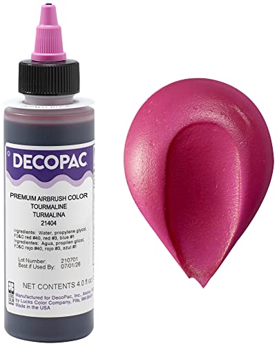 DECOPAC Food Coloring, Airbrush Food Color, Edible Airbrush For Cake Decorating, Cookie Airbrush Coloring, Food Airbrush Kit Add-on, Airbrushes For Cake Decorating 4 Fl Oz - Tourmaline