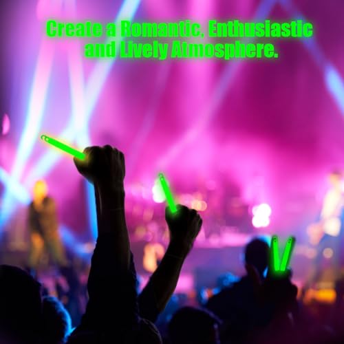 Ainiv 25 Premium Leuchtstäbe, Hochzeit oder Knicklichter Militär, Grün Leuchtstäbchen Lanyard Ultra Bright Glow in the Dark Stab für Weihnachten, Halloween, Abschlussfeier, Campingzubehör