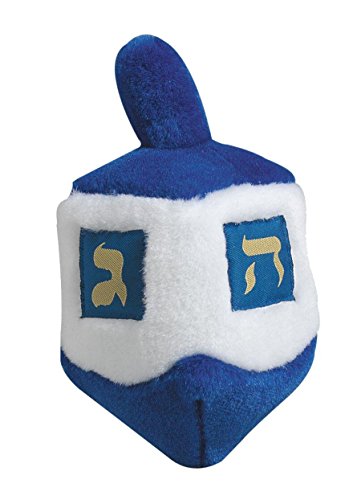 Multipet 6 1/2-Inch Dreidel Plush Dog Toy, All Breed Sizes