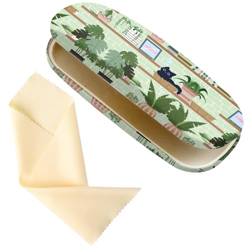 Image of Glasses Case Hard Shell,Portable Protective Eyeglasses Case, Eyeglass Holder Box with Cleaning Cloth,for Women Men