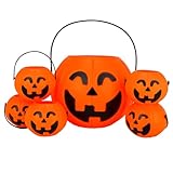 BESTOYARD 6 Stück Halloween Süßigkeiten Eimer mit Griff Kürbis Design Behälter Dekoration für Halloween für Partys