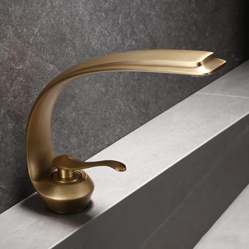 Évier de la salle de bain rétro mitigeur double commande pour eau chaude et froide LWX