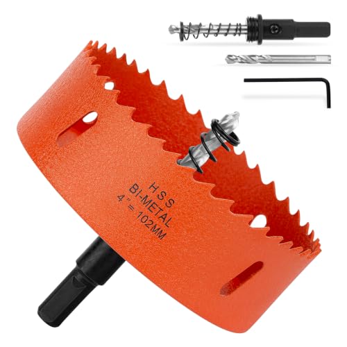 Image of 4 Inch Hole Saw Circle Drill Bit Wood Metal Drywall Plastic Pipe