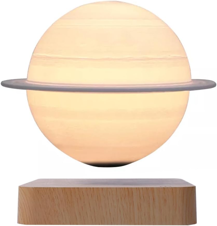PeacePlanet Floating Saturn Lamp, Gift, LED Table Lamp, Levitate & Rotate in Air, Night Light, Multicolor, Touch Control, Gift for Girlfriend, Mom, Birthday, Anniversary, Home Décor, Office