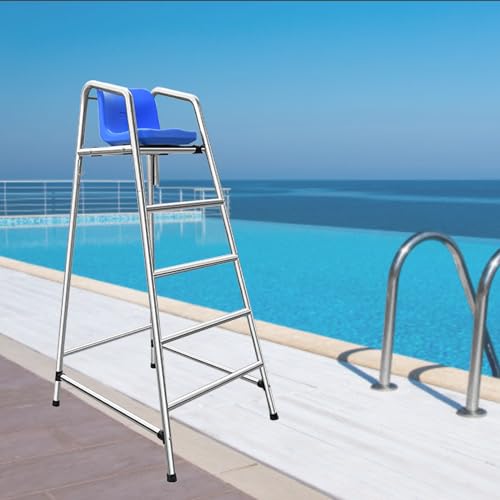 Silla socorrista para piscina alta 180 cm resistente 300 kg miniatura 1