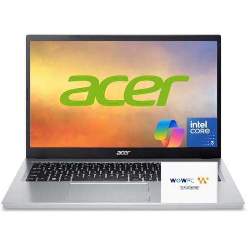 Image of acer Aspire Go 15 Everyday Laptop, 15.6 inch Full HD IPS Anti-Glare Display, Intel Core 3 N355, 16GB DDR5 RAM, 384GB NVMe SSD, Includes 500GB External Drive, Wi-Fi 6, Windows 11 Home, WOWPC 3-in-1 Bundle