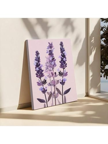 Tableau lavande fleur violette art mural salon 60x80cm - 2