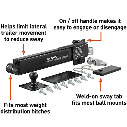 Shocker Hd 20K Air Hitch Combo Ball & Sway Control Towing Kit, Fits 2-1/2" Hitch 2 Sway Arms #TOP6