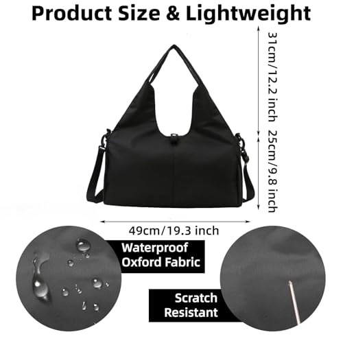 Gym Bag, Yoga Gym Bag for Women and Men, Carrying Workout Gear and Accessories, Shoe Compartment and Wet Dry Storage Pockets, Travel Duffle Bag Carry On Weekender Bag2