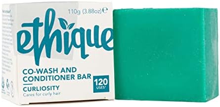 Ethique Curliosity Solid Hair Conditioner Bar for Curly Hair (110g/3.88oz) Vegan, Compostable, Biodegradable, Plant based