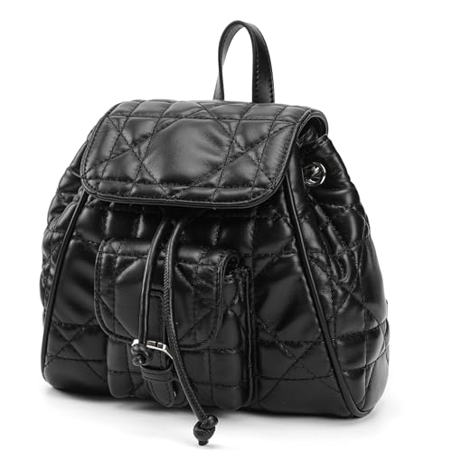 Goinsound Mini Backpack Purse for Girls Teens Women Purses PU Leather Pom Backpack Shoulder Bag with Charm Tassel