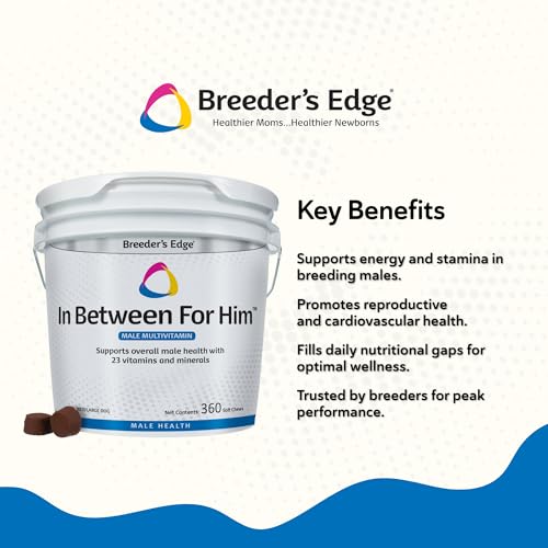 Image of Breeder's Edge in Between for Him Multivitamin Soft Chews, Med /Lg Dog 360ct