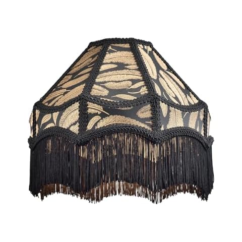 Victorian Empire Lamp Shade with Gold Leaves Cover