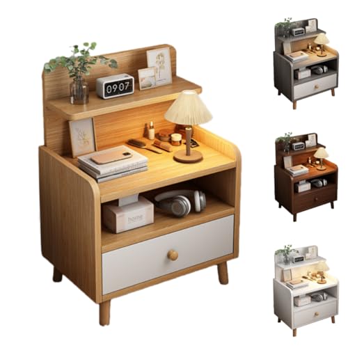 LightRise�x�b�h�T�C�h�e�[�u���A�T�C�h�e�[�u���A3�i�G���h�e�[�u���i�C�g�X�^���h�A���[�t���A�Q���A���r���O���[���A�ؐ� �����o���t�� �������[ �g���ȒP �ؐ� ������ �ȃX�y�[�X (�y�V���O�������o�������A�b�v�z�I�[�N�F 40×34×70cm)