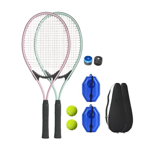 AMSLSIU Equipo de Entrenamiento de Raqueta Tenis Profesional para Exteriores con características mejoradas para Principiantes y entusiastas, Listo para divertirse en el Patio