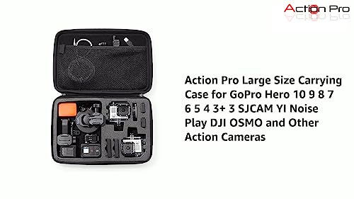 Image of Action Pro Large Size Carrying Case Compatible with GoPro Hero 13 12 11 10 9 8 7 6 5 4 3+ 3 SJCAM YI Noise Play DJI OSMO and Other Action Cameras