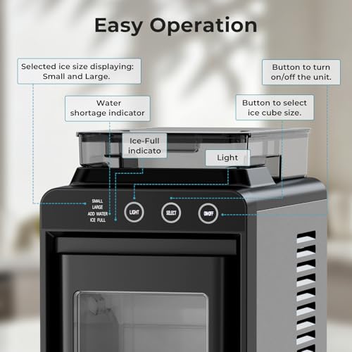 Image of Antarctic Star Countertop Ice Maker, 26lbs /24H Ice Machine, Self-Cleaning Portable Ice Maker with 1.1lb Storage, 8 Bullet Ice in 6 Mins, Compact Ice Maker for Home /Office /Outdoor, Black