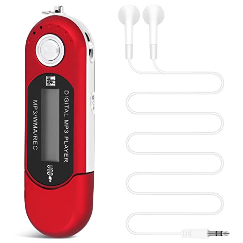 Lonrtesw 8G USB Flash Drive Reproductor de MP3 FM Rojo