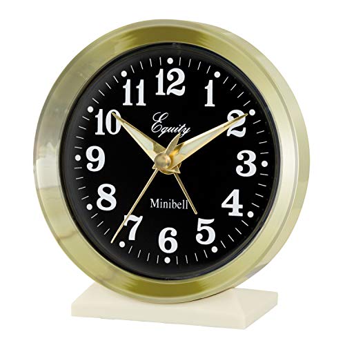 Equity By La Crosse 12020 Analog Key-Wound Bell Alarm Clock, 4.00 X 2.50, Gold #TOP2