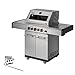 Produktbild Enders KANSAS PRO 3 SIK Turbo BBQ Gasgrill, Infrarot 3 Edelstahl-Brenner stufenlos, Grillwagen mit Seitenkocher, Silber, 64x142x118 cm inkl. Fleischthermometer