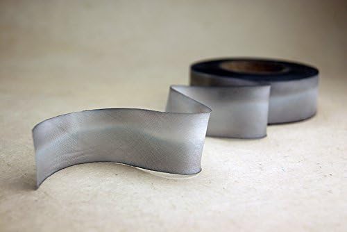 1" (24mm) Hand Dyed Silk Ribbon bias Cut 6 Yard Cutting - Color 096 Grey