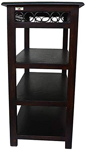 Image of Sheesham Wood Side Table for Living Room | Dark Brown