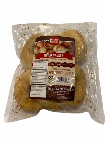 Great Low Carb Bread Company Onion Bagels, Low Carb, Keto Friendly, 6 Per Bag