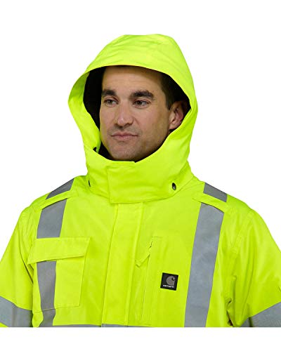Carhartt Men's High Vis Waterproof Class 3 Insulated Sherwood Jacket,Brite Lime,X-Large #TOP1