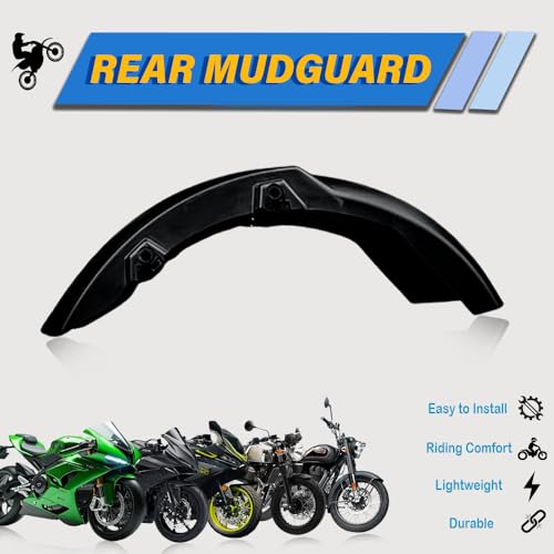 Image of Universal Rear Mudguard for Motorcycles - Lightweight, Durable, Riding Comfort - Compatible with Sports, Naked & Touring Bikes