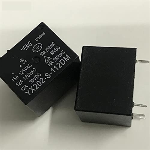 Relais YX202-S-112DM MOBYAT de 12V 10A 4 broches pour circuits électroniques